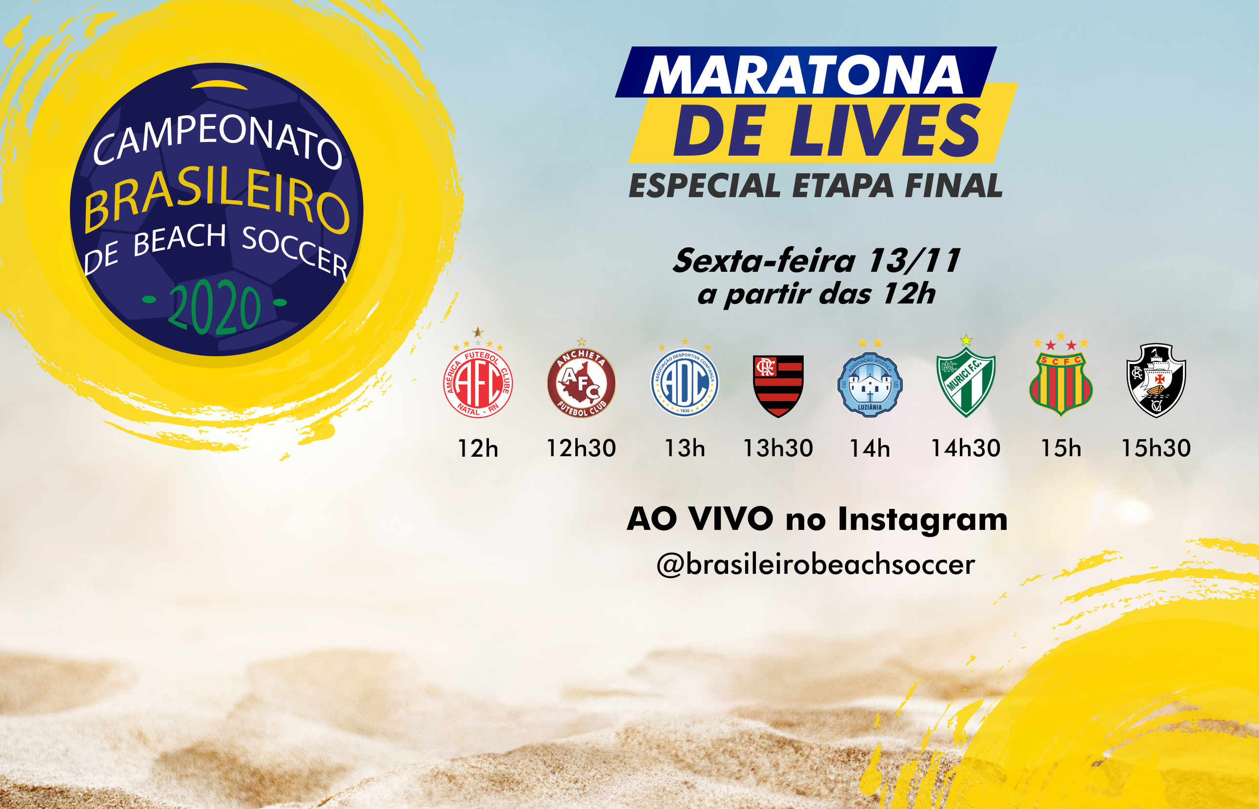 Maratona de Lives reúne craques da Etapa Final do Campeonato Brasileiro